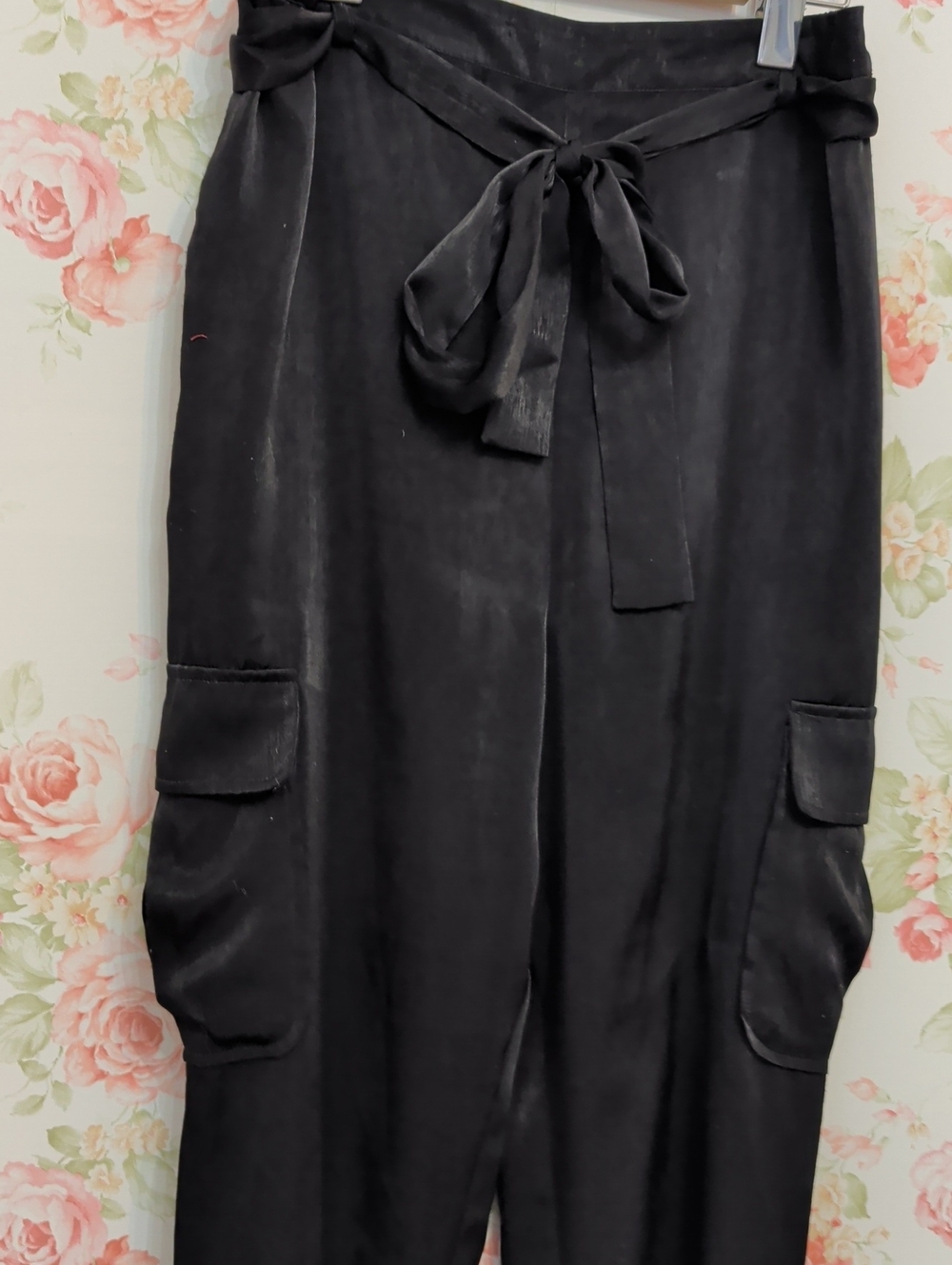 Lovers + Friends Black Tie-Waist Pants
